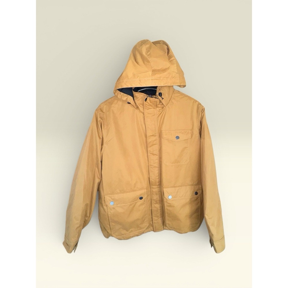 Swiss Tech Brown Hooded Bomber Jacket Insulated Men's XL (46-48)